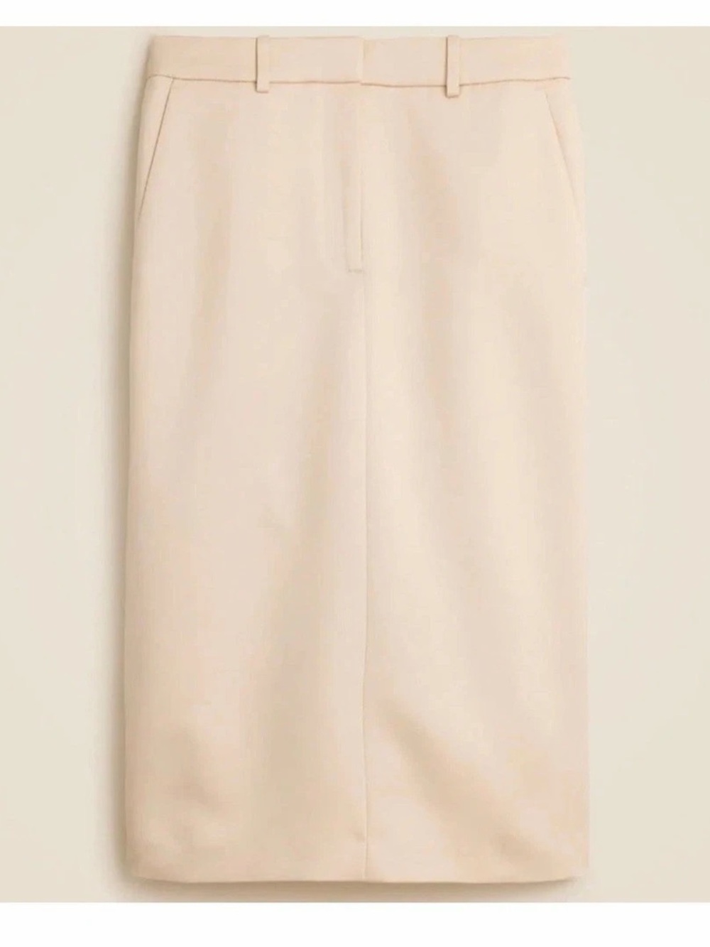 J. Crew Duchesse Satin Skirt Structured Trouser Pencil Skirt Ivory Pink Sz. 12